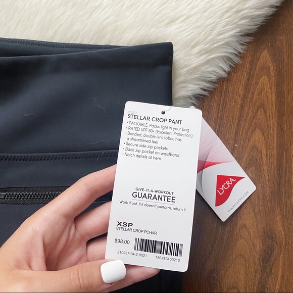 NWT Athleta Stellar Crop Pant In Shale Gray - Picture 5 of 7